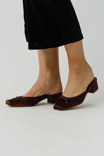 Geneva Mule in Burgundy