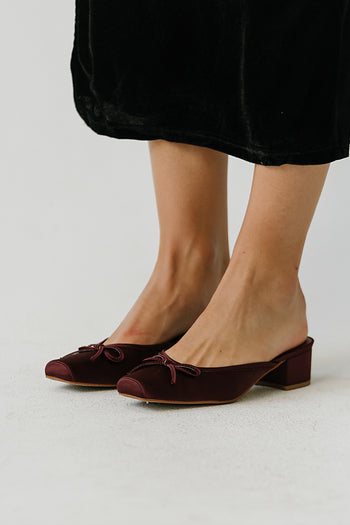 Geneva Mule in Burgundy