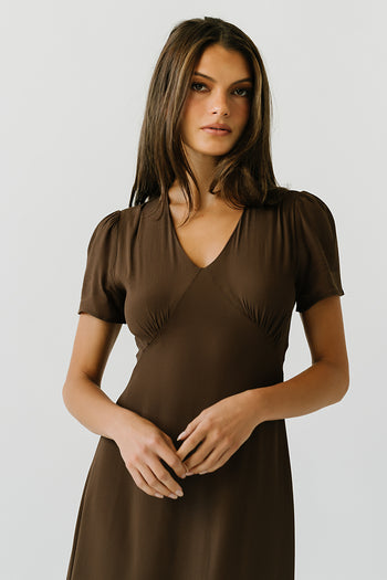 Lana Maxi Dress in Brown