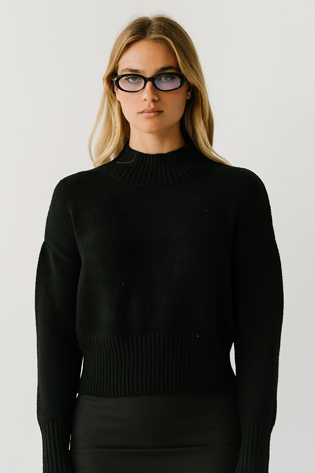 Tatum Turtle Neck Sweater in Black