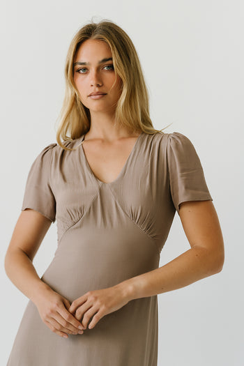 Lana Maxi Dress in Taupe