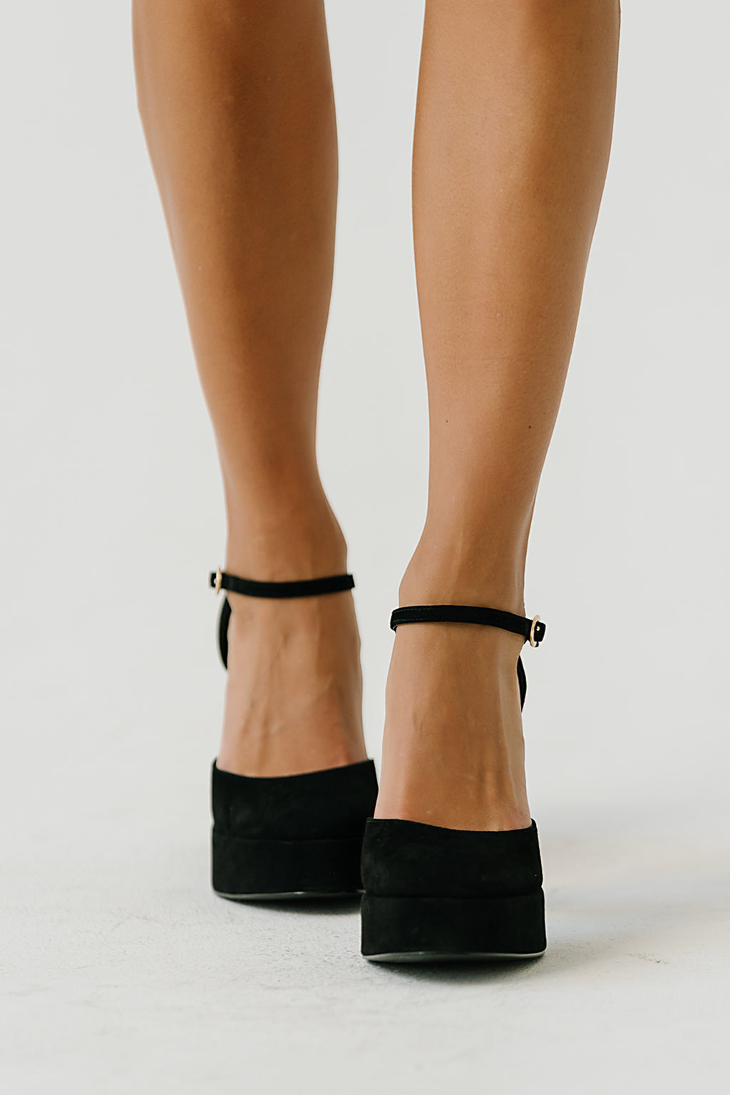 Steve Madden Lexie Suede Platform Heel in Black