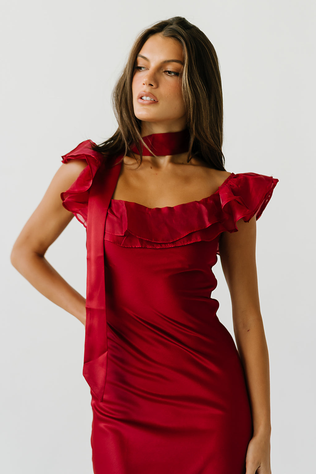 Katalina Satin Maxi Dress