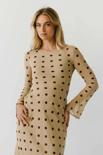 Jacee Polka Dot Maxi Dress