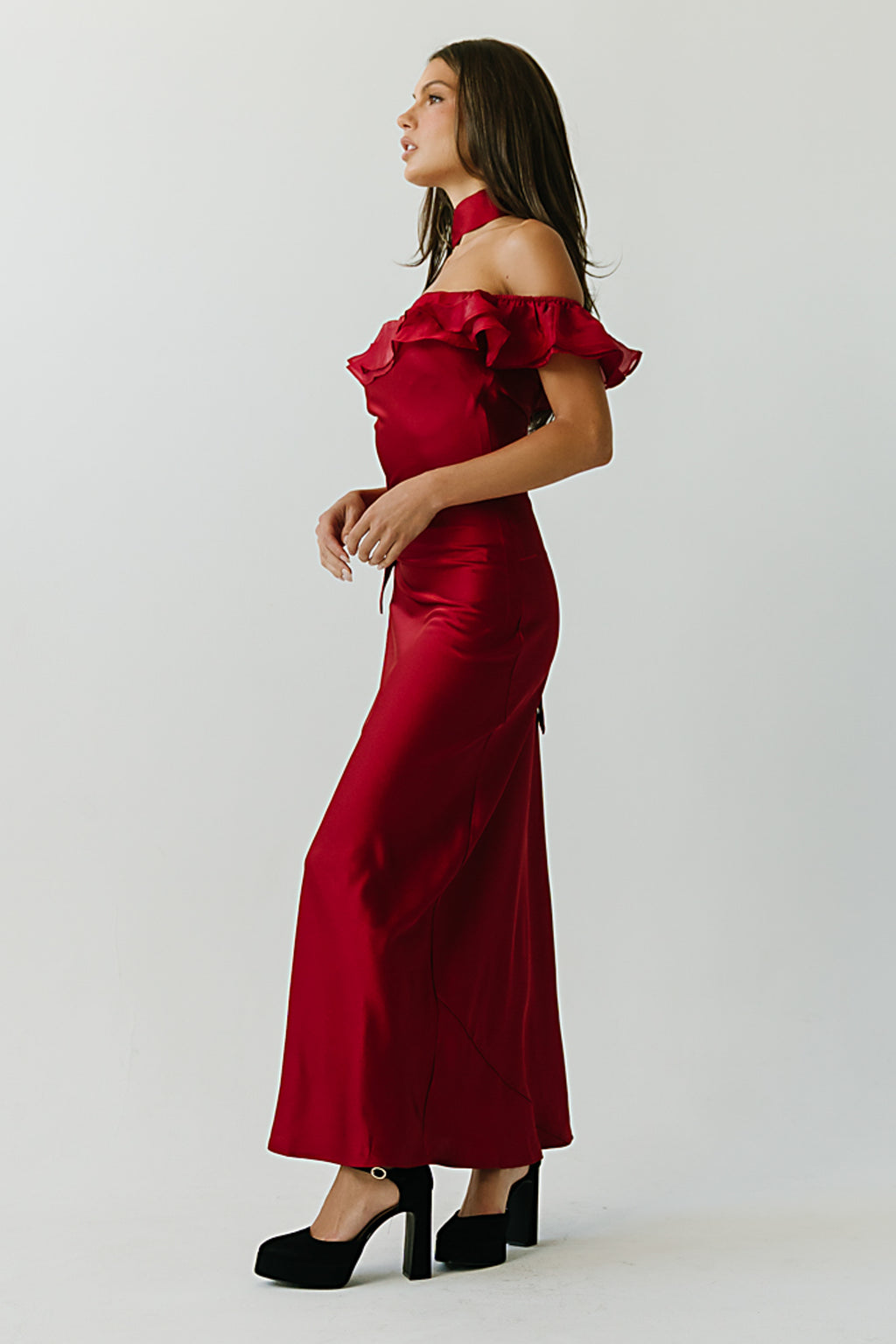 Katalina Satin Maxi Dress