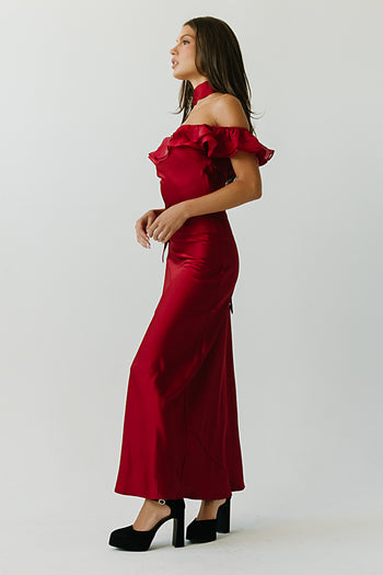 Katalina Satin Maxi Dress