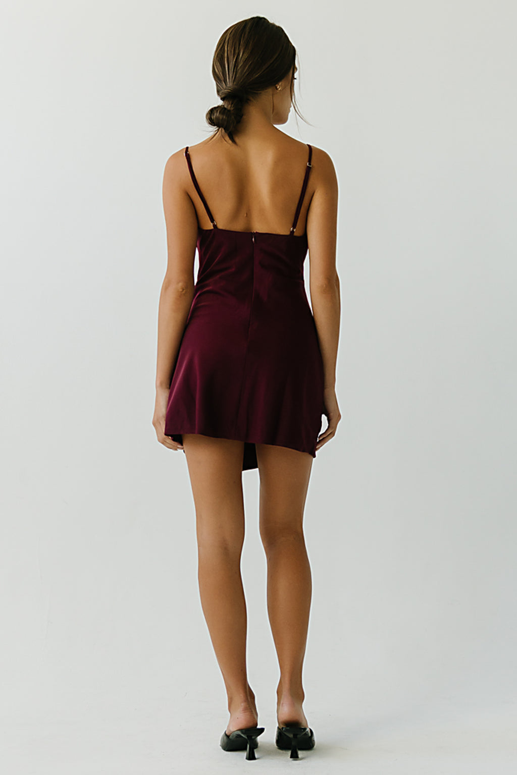 Marceline Mini Dress in Plum