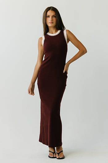 Taylor Tank Maxi Dress in Burgundy