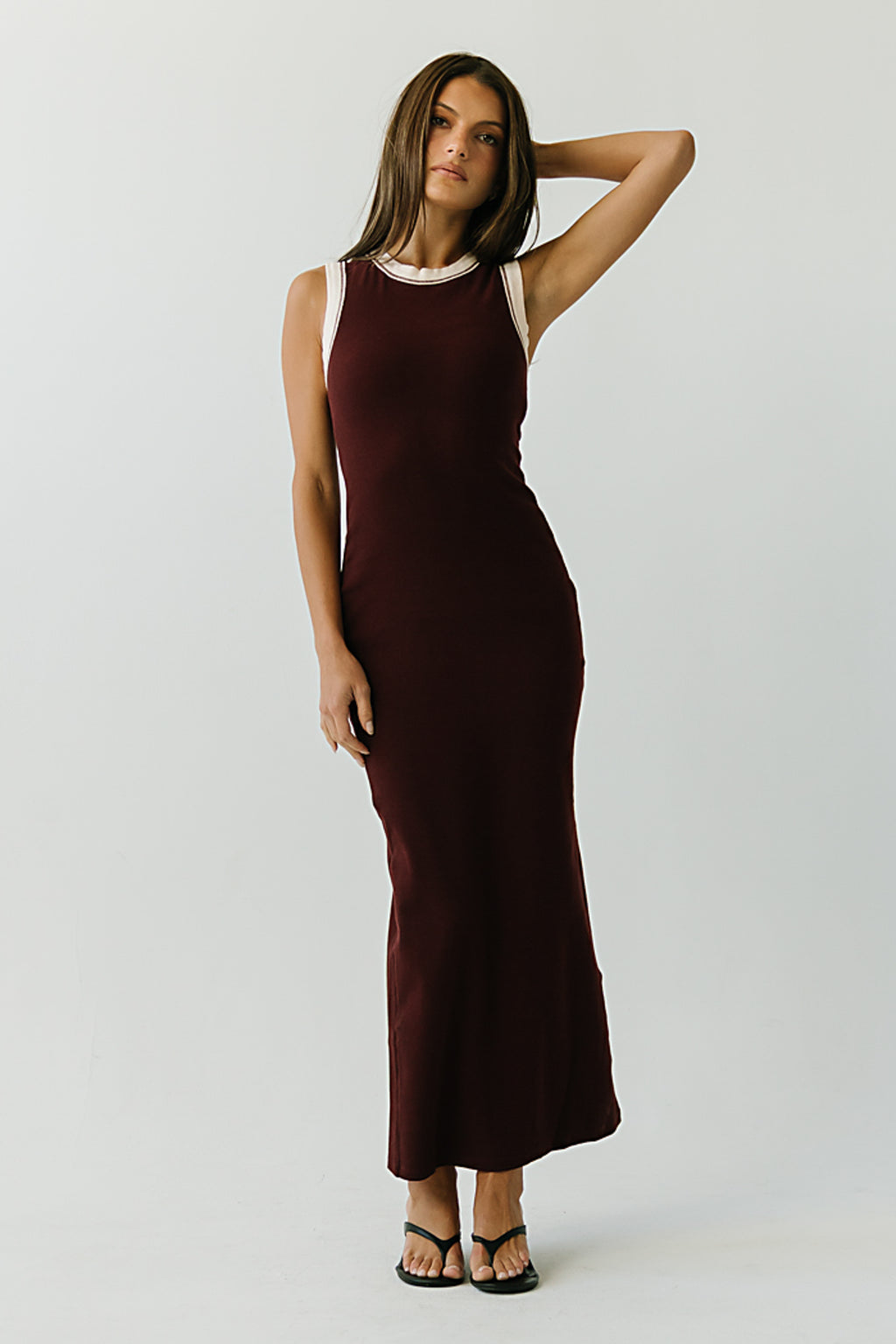 Taylor Tank Maxi Dress in Burgundy