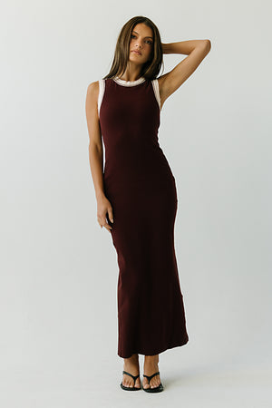 Taylor Tank Maxi Dress in Burgundy