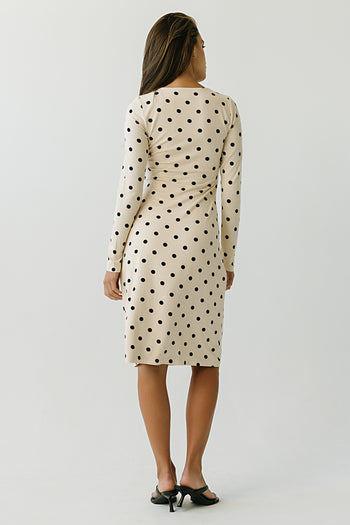 Adelynn Polka Dot Midi Dress
