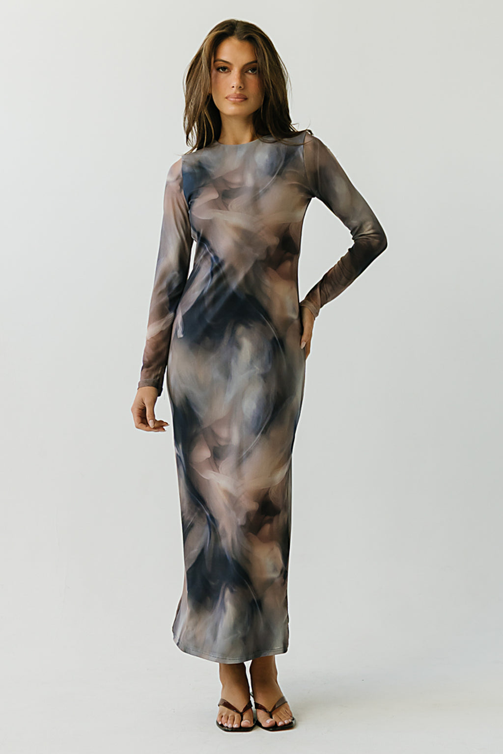 Jamie Watercolor Bodycon Dress in Multi