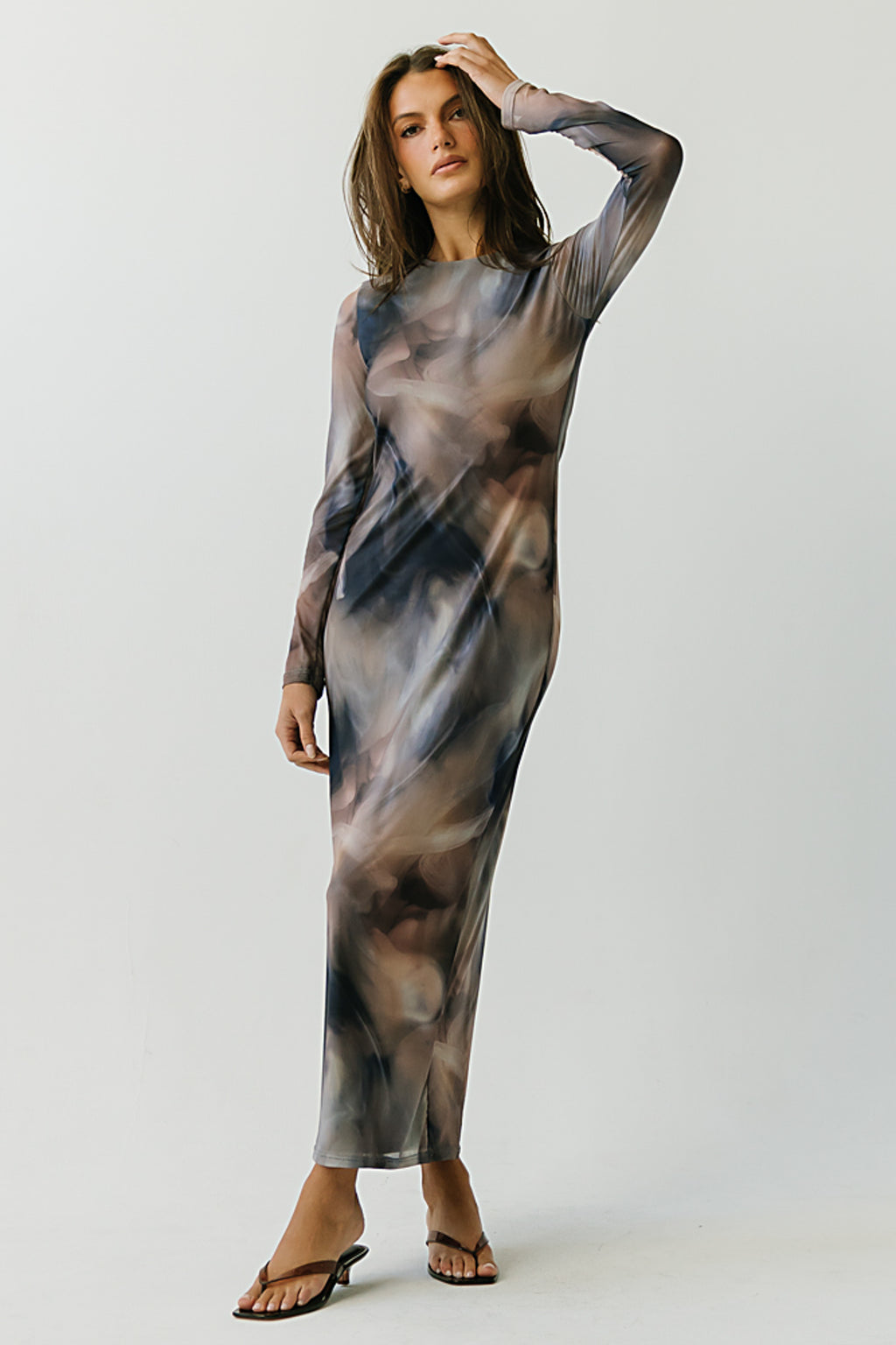 Jamie Watercolor Bodycon Dress in Multi