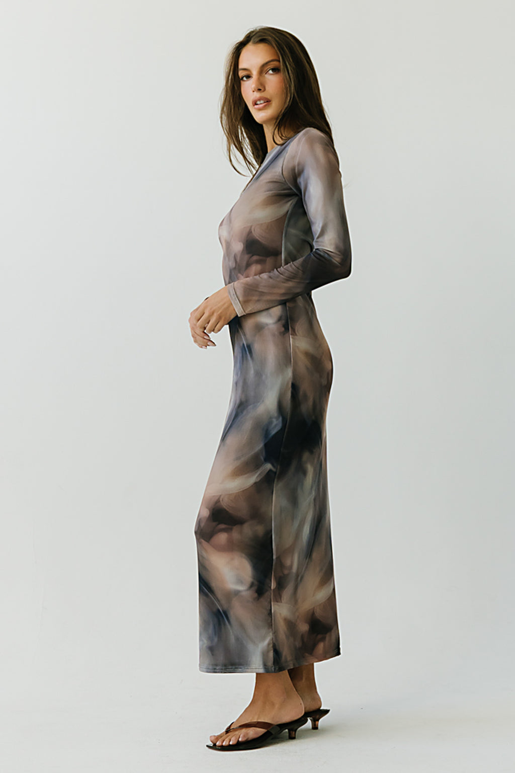 Jamie Watercolor Bodycon Dress in Multi