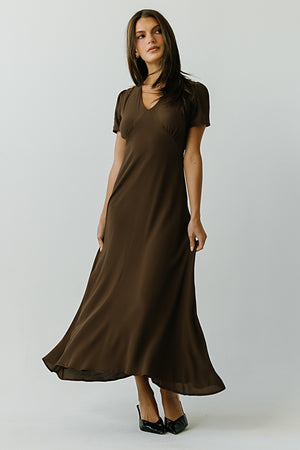 Lana Maxi Dress in Brown