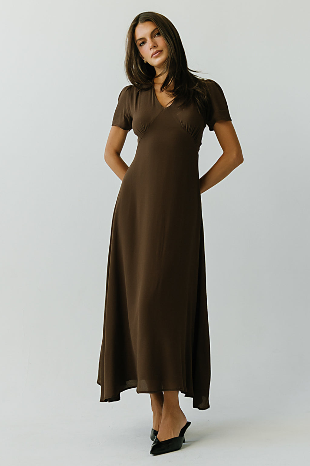 Lana Maxi Dress in Brown