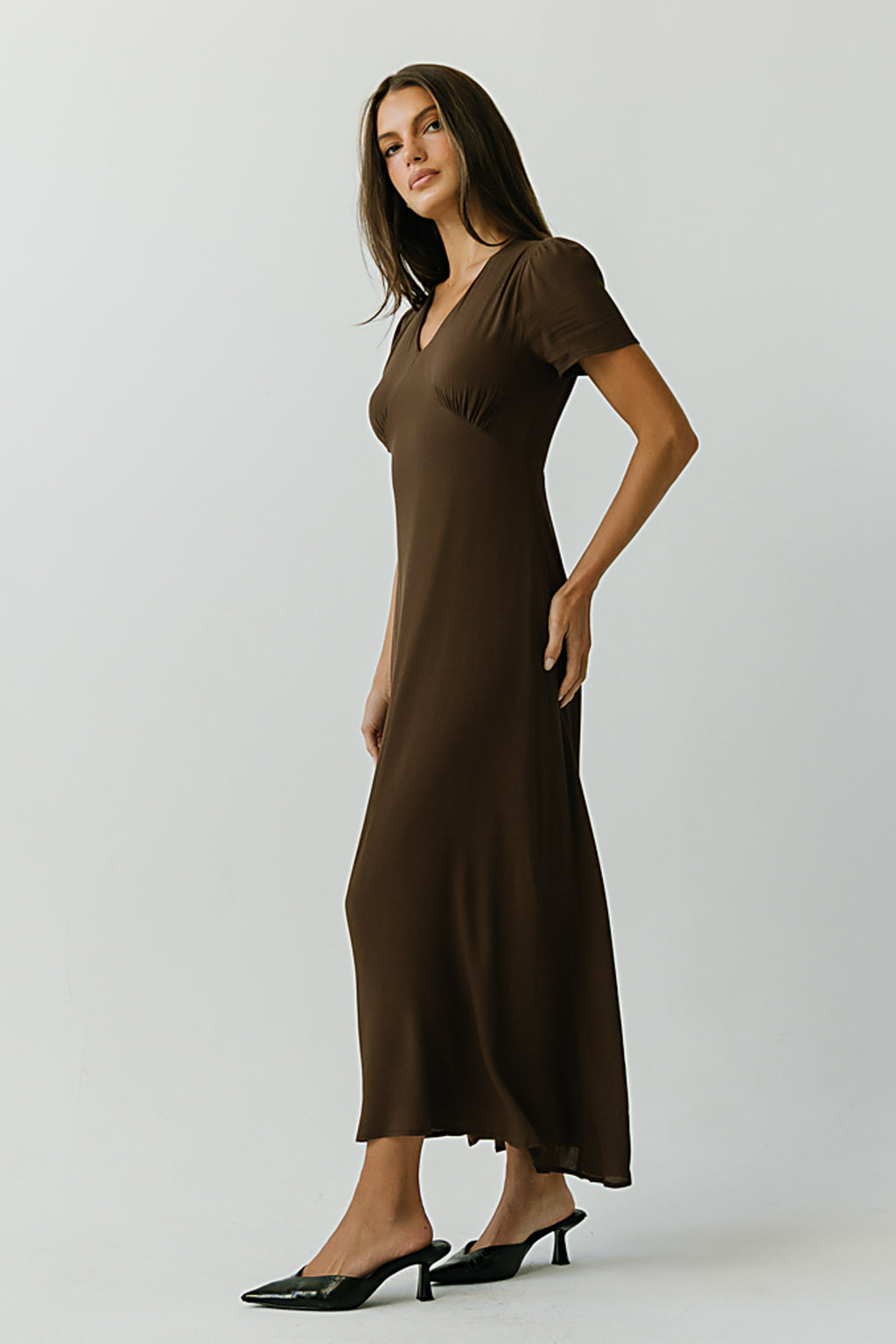 Lana Maxi Dress in Brown