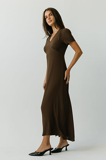Lana Maxi Dress in Brown