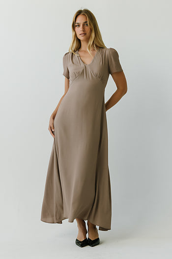 Lana Maxi Dress in Taupe