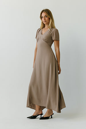 Lana Maxi Dress in Taupe