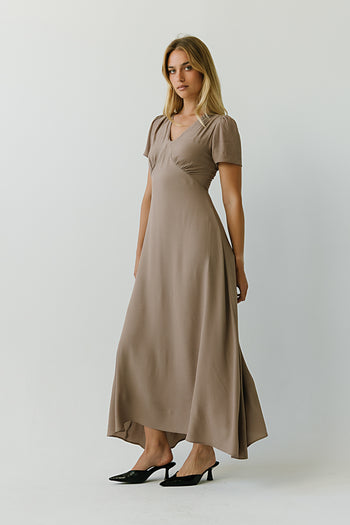 Lana Maxi Dress in Taupe
