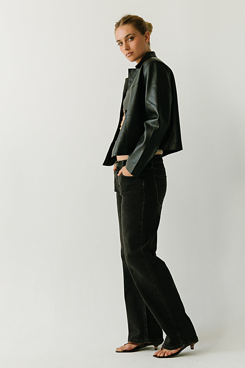 Amoura Leather Jacket in Black