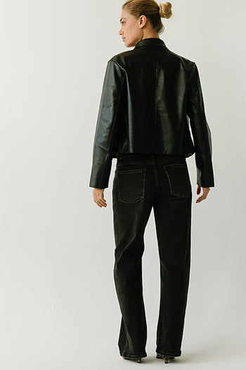 Amoura Leather Jacket in Black