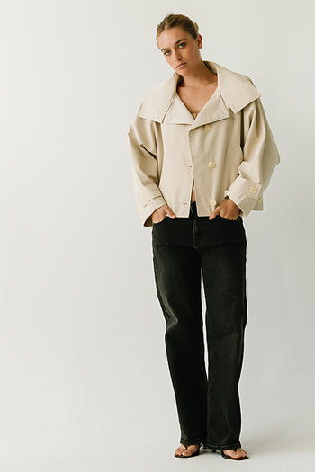 Marlowe Trench Jacket in Tan