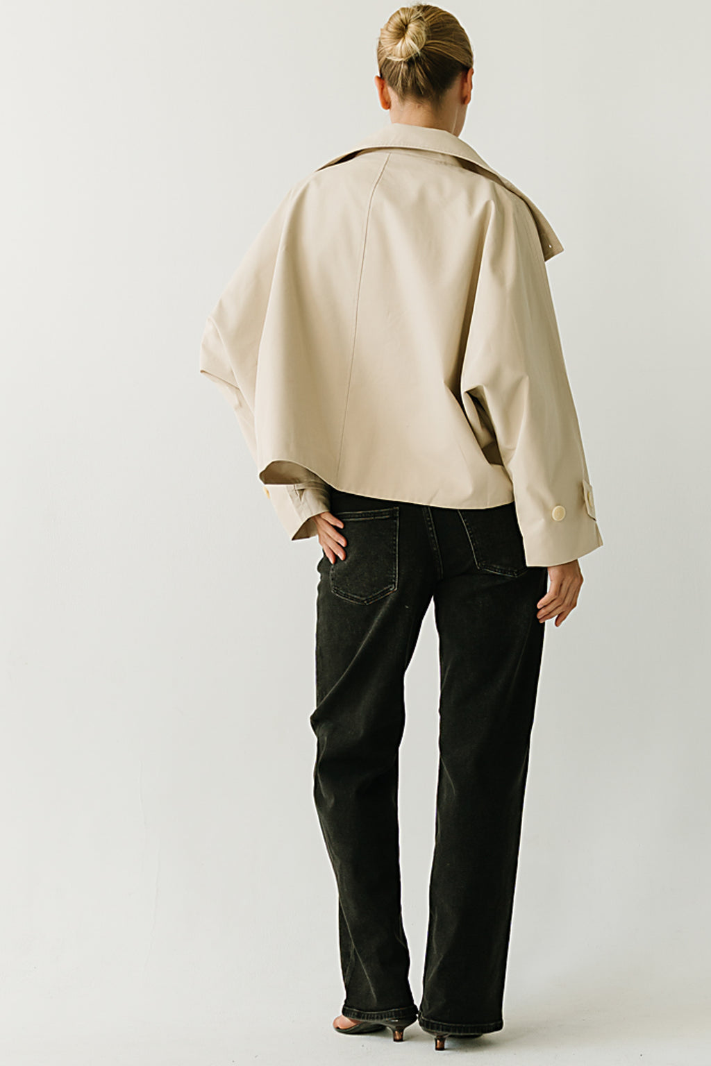 Marlowe Trench Jacket in Tan