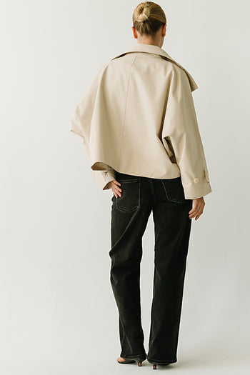 Marlowe Trench Jacket in Tan