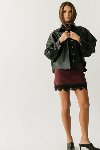 Hadley Leather Shacket