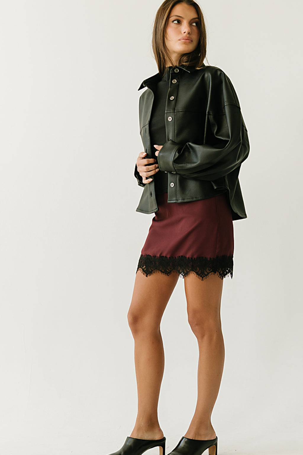 Hadley Leather Shacket