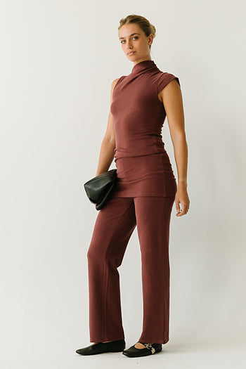 Renata Asymmetrical Top in Plum