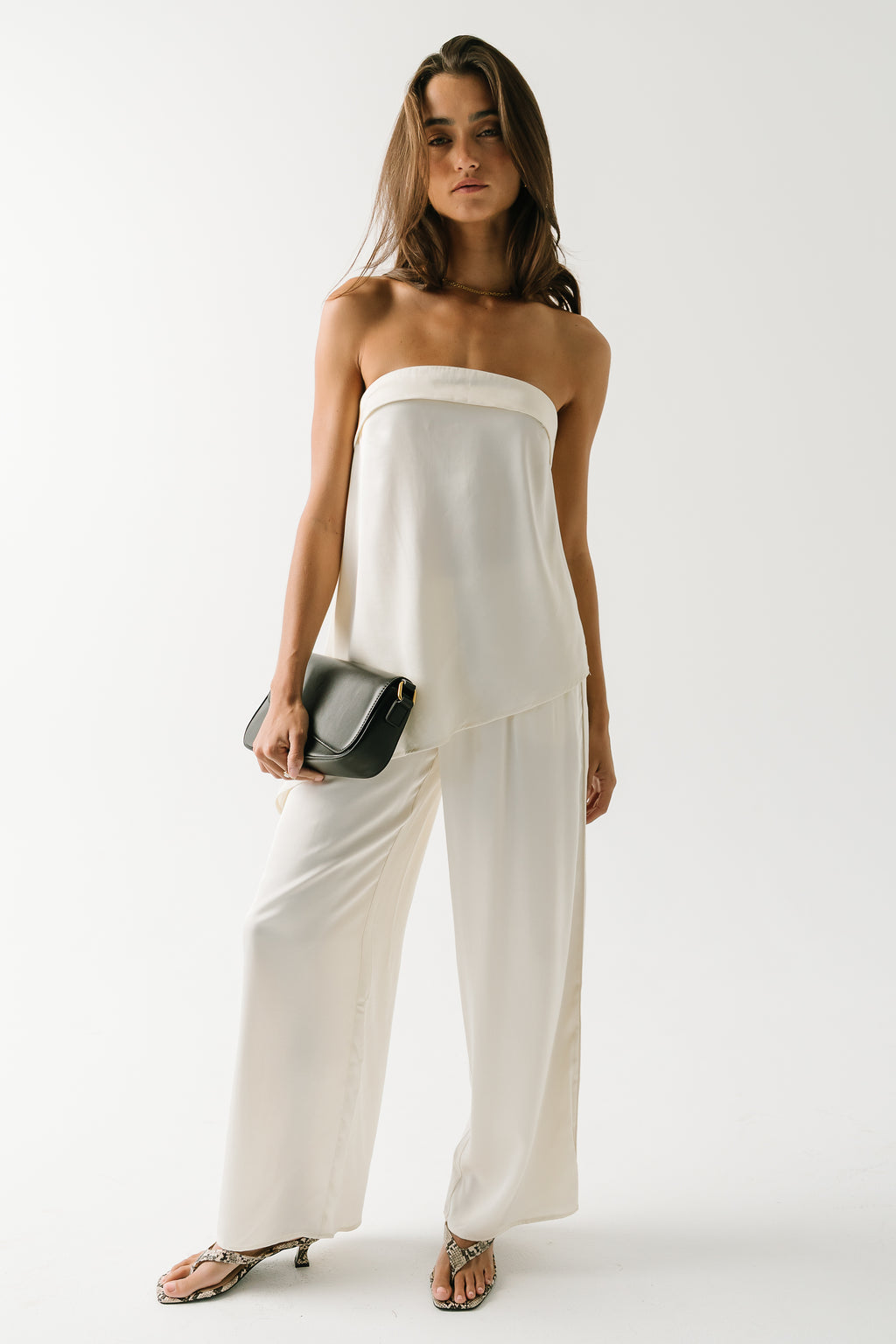 Brynn Strapless Satin Top