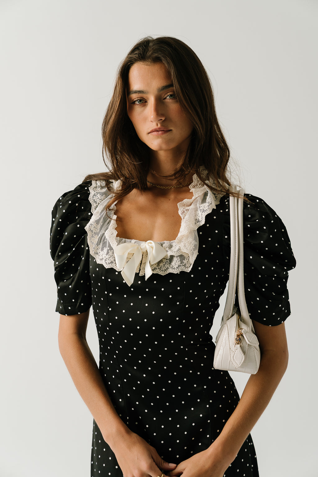 Mckinley Polka Dot Maxi Dress in Black
