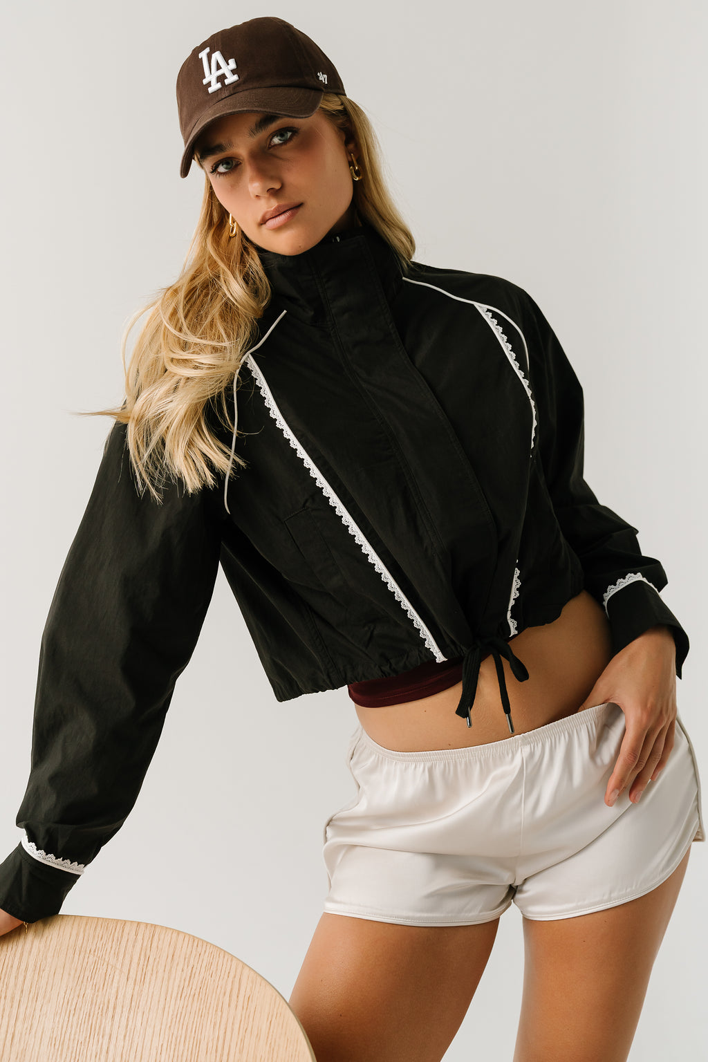 Charli Lace Trim Windbreaker
