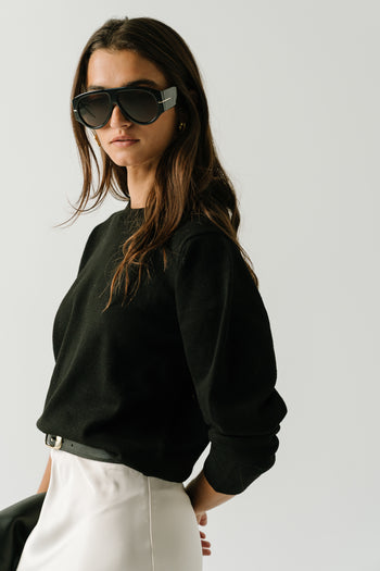 Amara Knit Sweater in Black