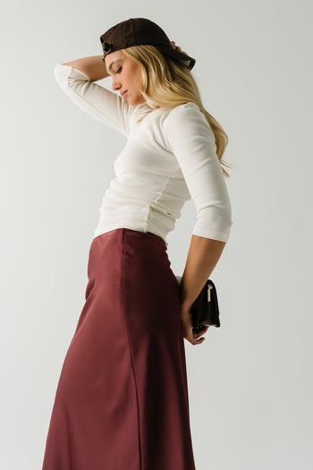Skyler Fitted Top in Ivory
