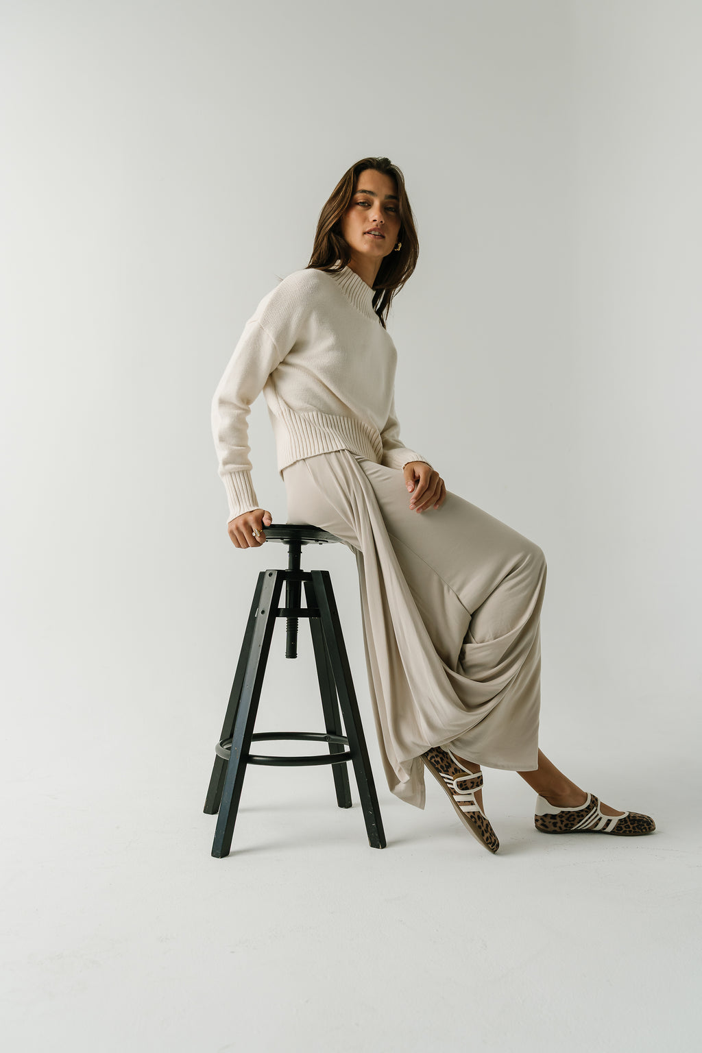 Raven Bubble Maxi Skirt in Ivory