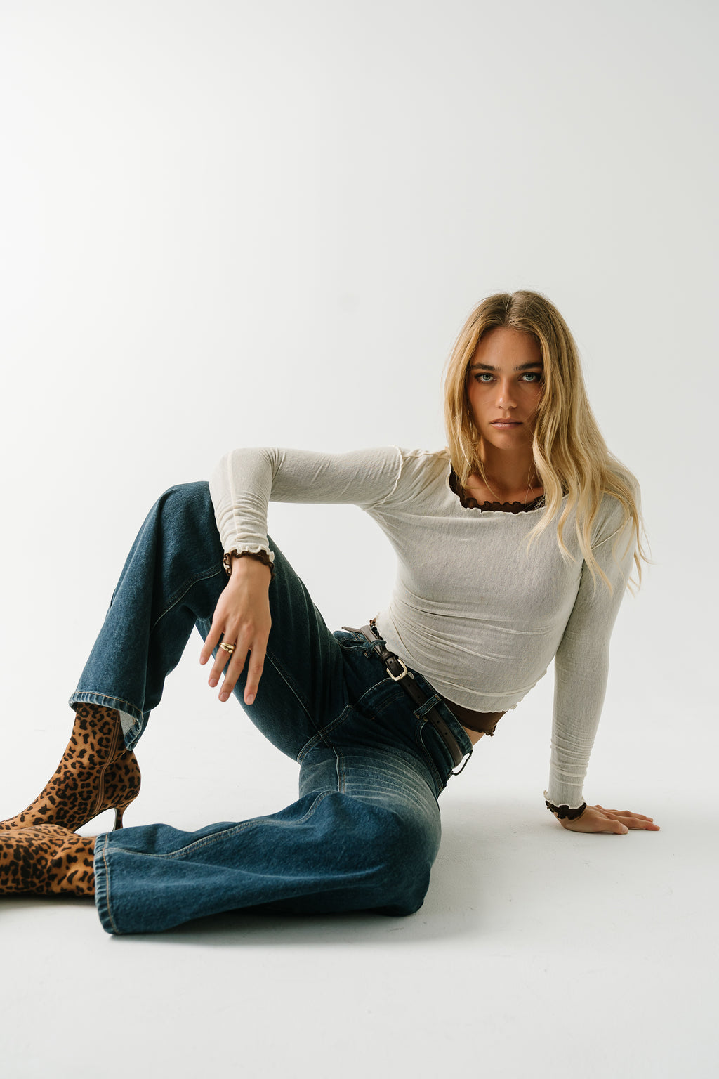 Shelby Mesh Top in Ivory