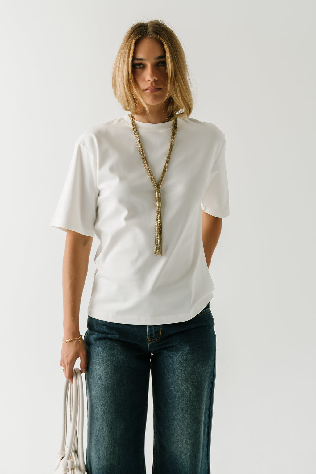 Gabi Oversized Tee in White