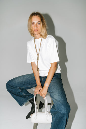 Gabi Oversized Tee in White