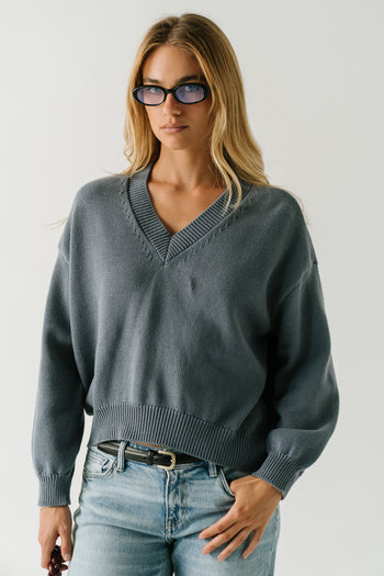 Jolene Knit Sweater in Blue