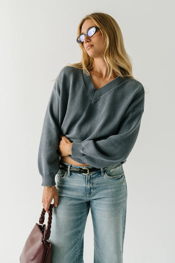 Jolene Knit Sweater in Blue