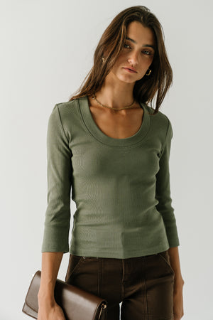 Skyler Fitted Top in Teal