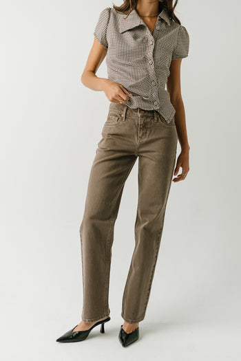 Camilla Mid Rise Straight Leg Jeans
