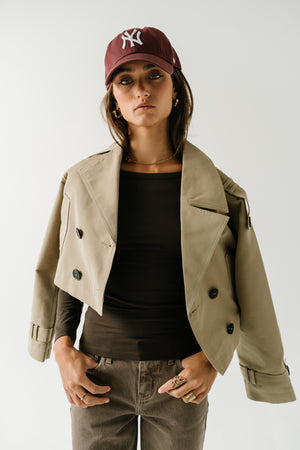Lottie Cropped Trench Coat