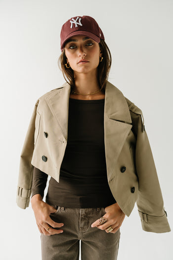 Nellie Boat Neck Top in Brown