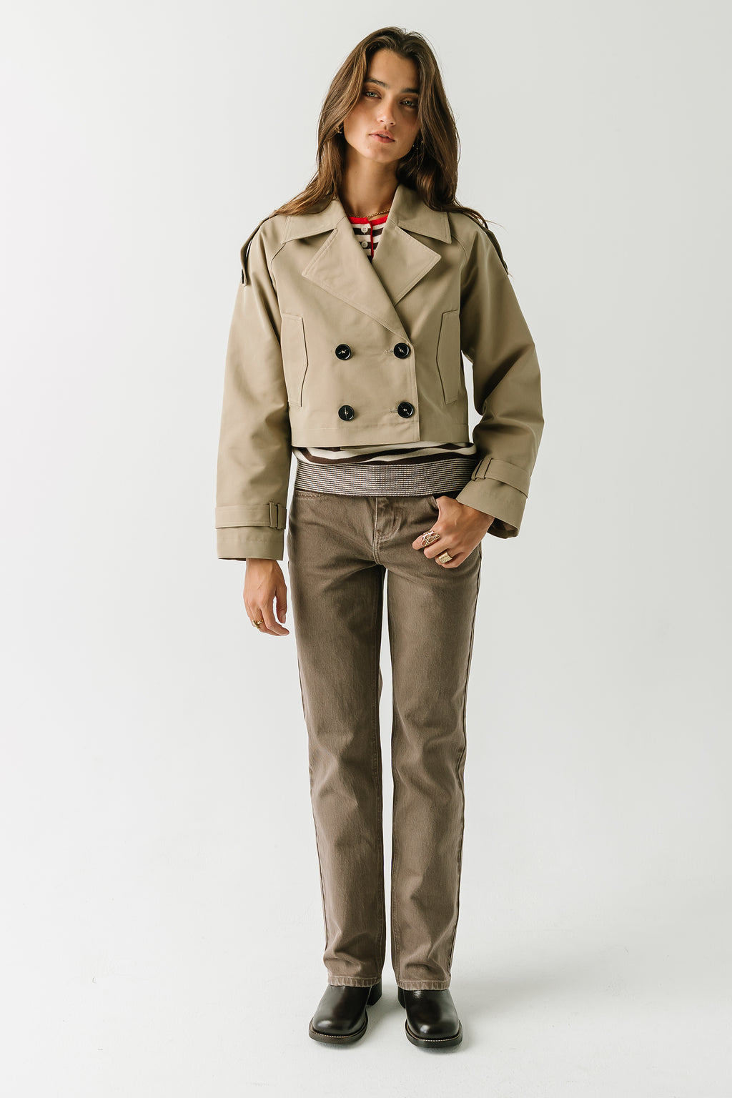 Lottie Cropped Trench Coat
