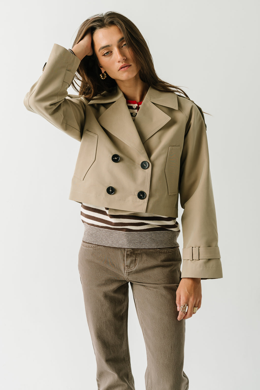 Lottie Cropped Trench Coat